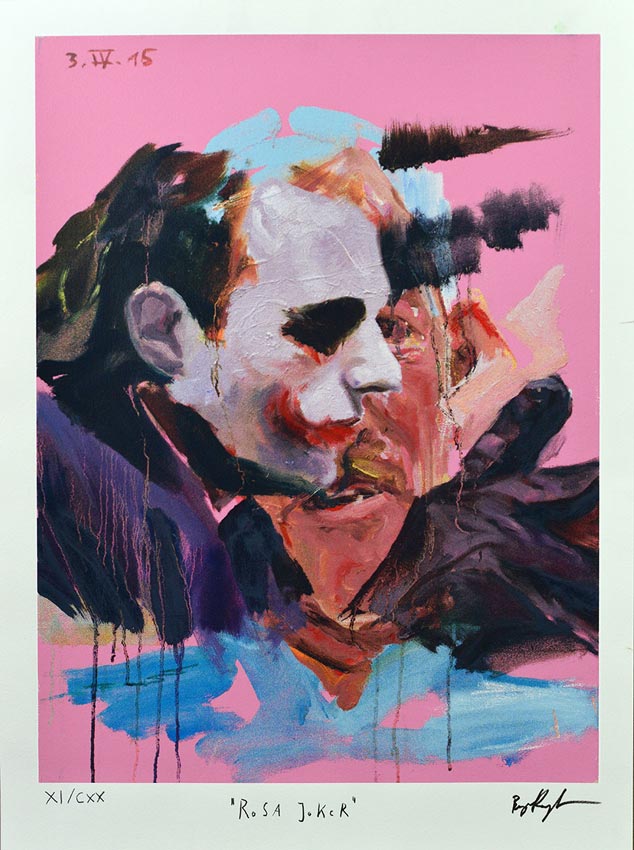 Seriegrafie - Rosa Joker 70 x 50 cm - Auflage 120 Stück